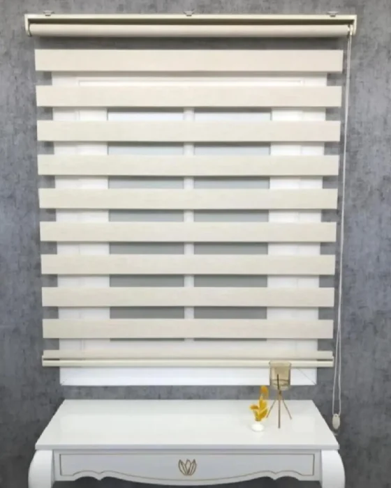 krem bambu zebra perde modelleri | Ücretsiz kesim & Özel Ölçü