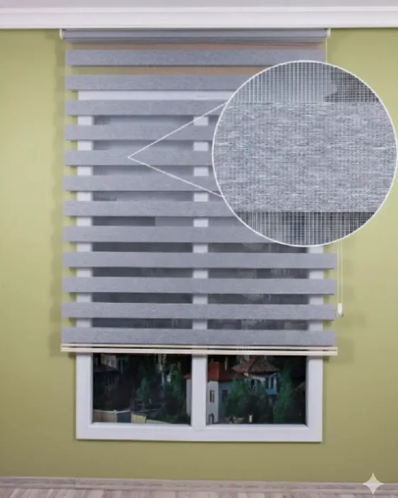 Perdeshop | Online Tül Perde, Fon Perde ve Aksesuarları gri bambu zebra perde Özel Ölçü seçeneğiyle