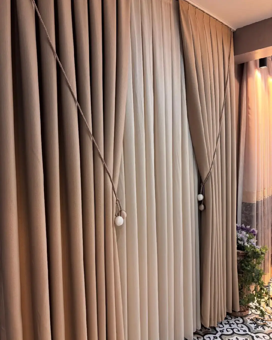 bej düz keten fon perde – Ütü gerektirmez & Özel Ölçü bej düz keten fon perde – Ütü gerektirmez & Özel Ölçü