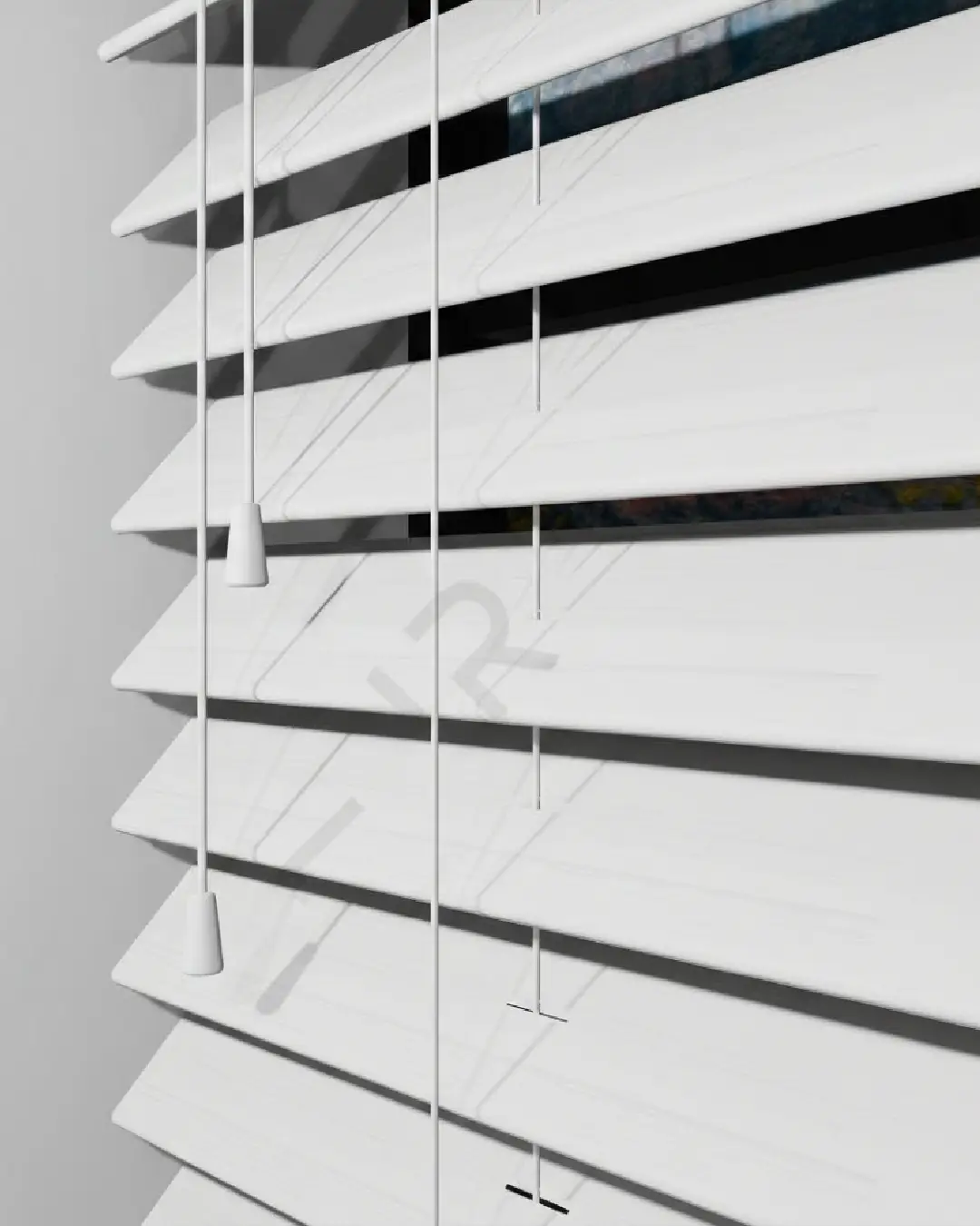 beyaz gerçek ahşap jaluzi perde – İpli mekanizmalı modern tasarım beyaz gerçek ahşap jaluzi perde – İpli mekanizmalı modern tasarım