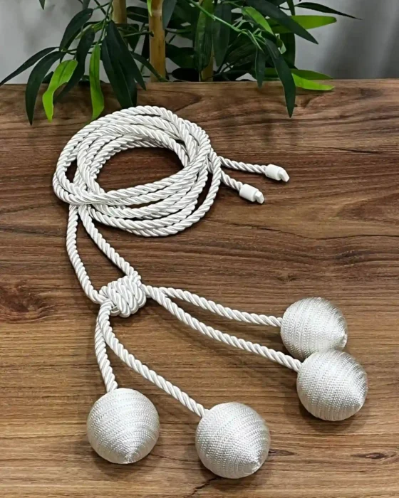 Perdeshop | Online Tül Perde, Fon Perde ve Aksesuarları lüks beyaz tavandan mekanizmalı braçol (perde bağı)