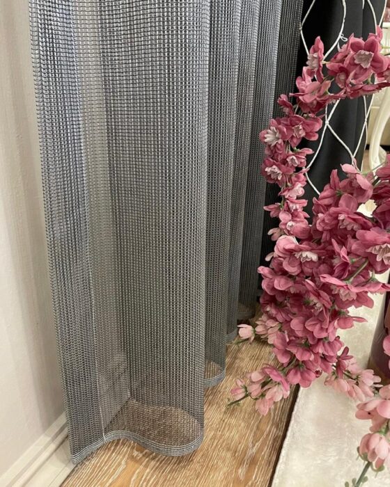 Perdeshop | Online Tül Perde, Fon Perde ve Aksesuarları modern file tül perde Ütü İstemeyen gri tül perde – mutfak ve tüm odalar İçin Şık tasarım