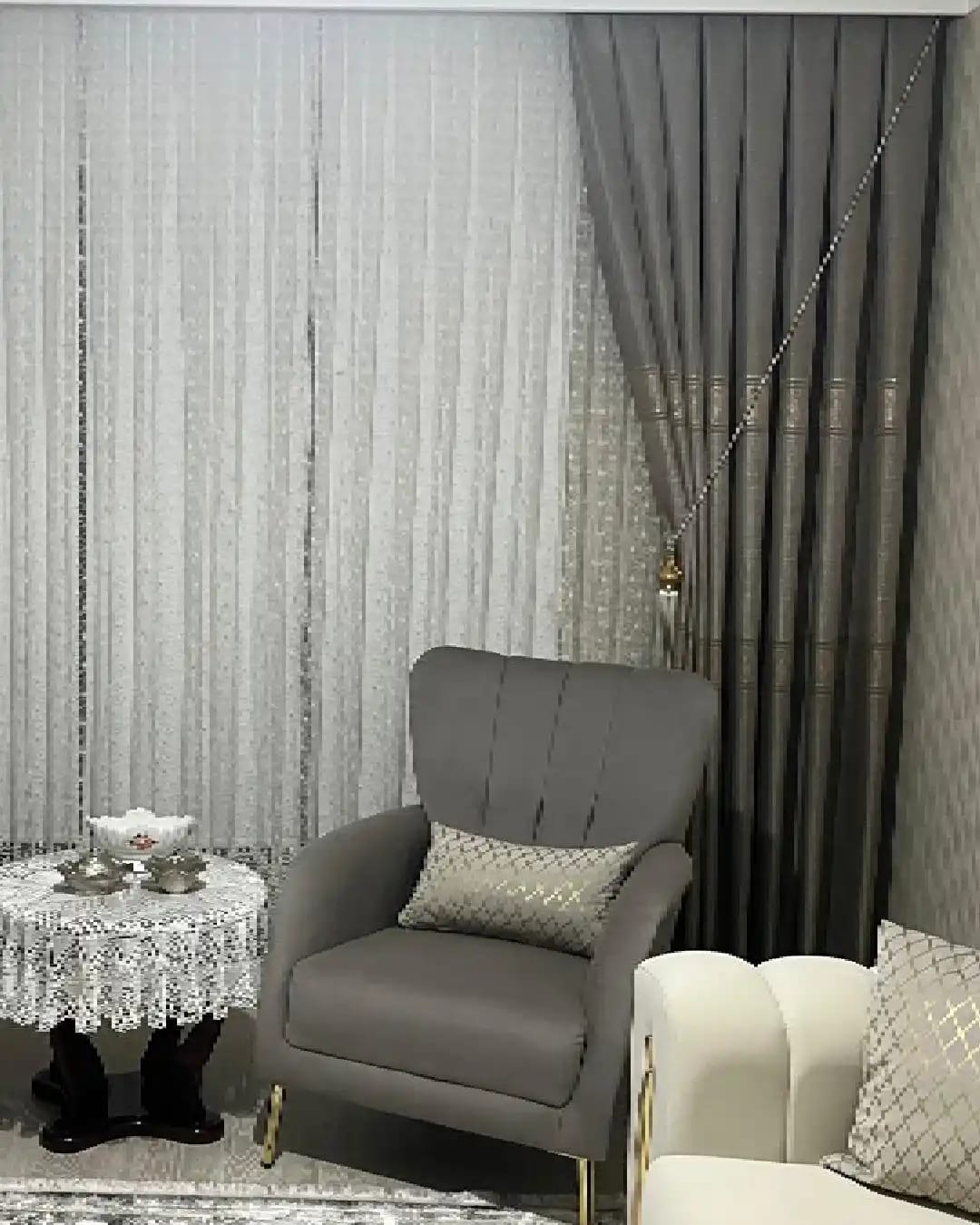 gold Şerit detaylı pano fon perde – modern ve lüks salon dekoru –1. kalite gold Şerit detaylı pano fon perde – modern ve lüks salon dekoru –1. kalite