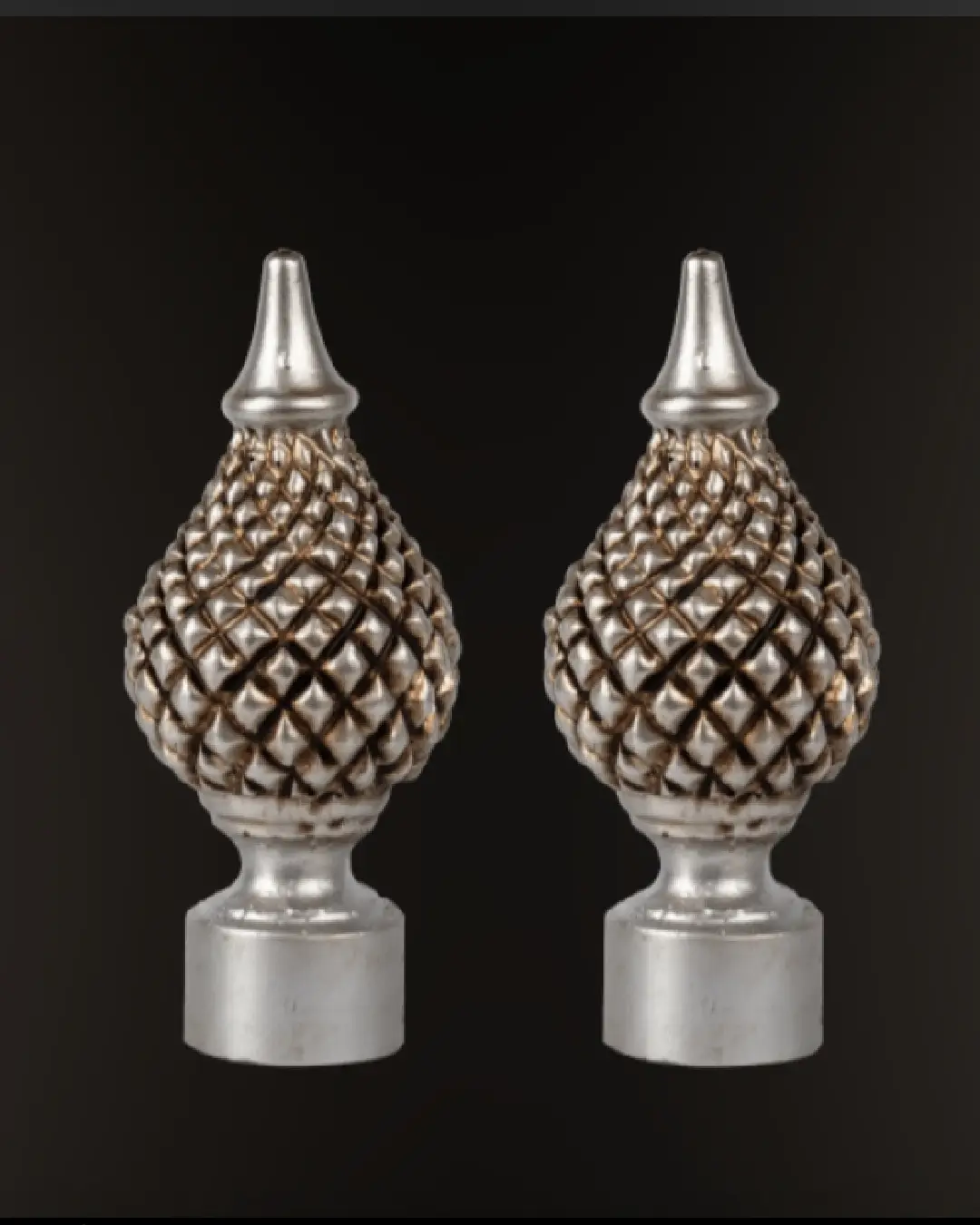 gümüş antik eskitme rustik perde askısı kozalak başlıklı fon perde borusu gümüş antik eskitme rustik perde askısı kozalak başlıklı fon perde borusu