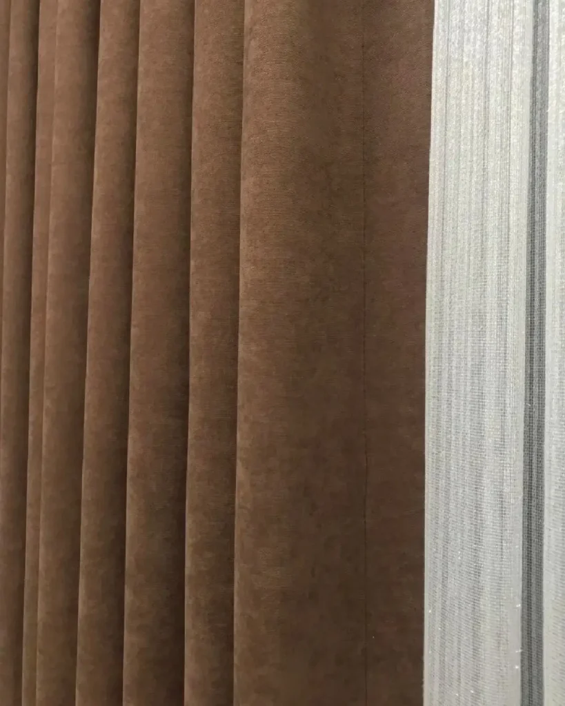 Perdeshop | İndirimli Perde Çeşitleri - Kaçırılmayacak Fırsatlar kahve rengi lüks panama fon perde – dökümlü ve Ütü gerektirmez