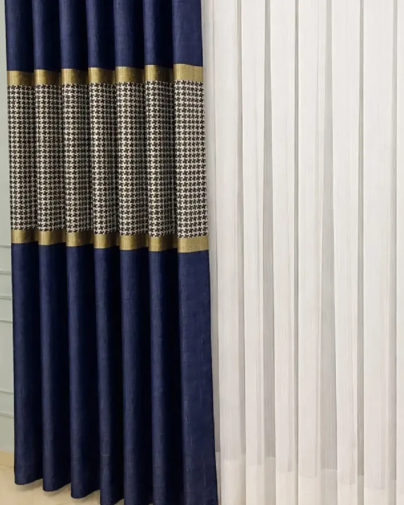 Perdeshop | Online Tül Perde, Fon Perde ve Aksesuarları pano fon perde kazayagı lacivert 1