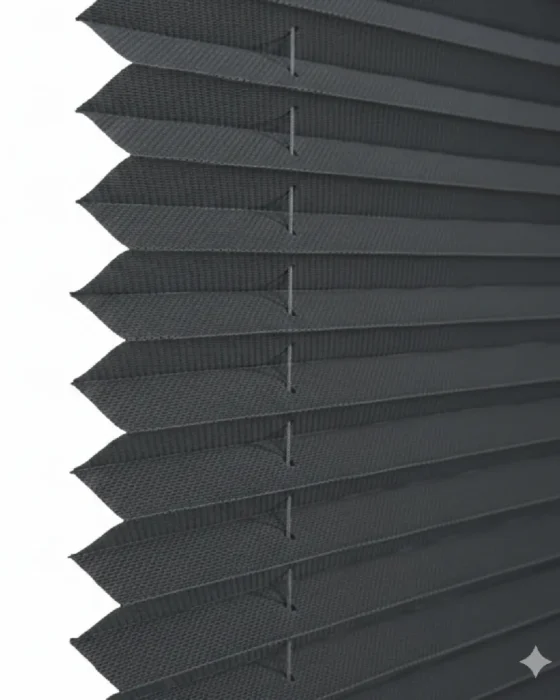 antrasit plise perde modern cam balkon ve pencere Çözümü (güneşlik & gizlilik)