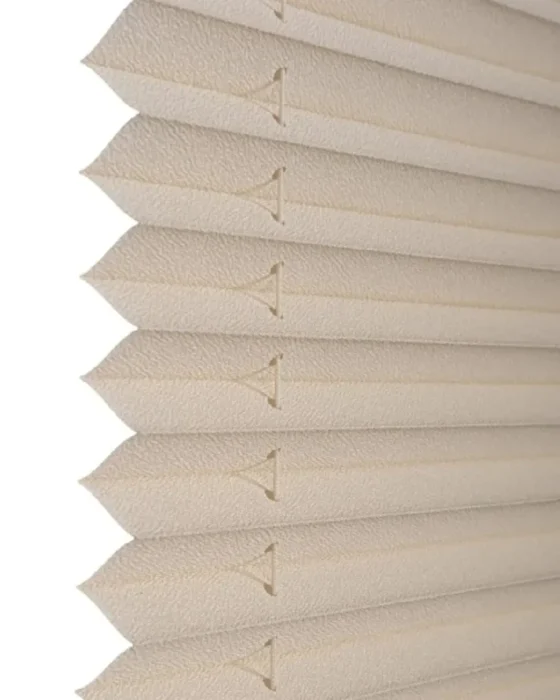 krem plise perde modern cam balkon ve pencere Çözümü (güneşlik & gizlilik)