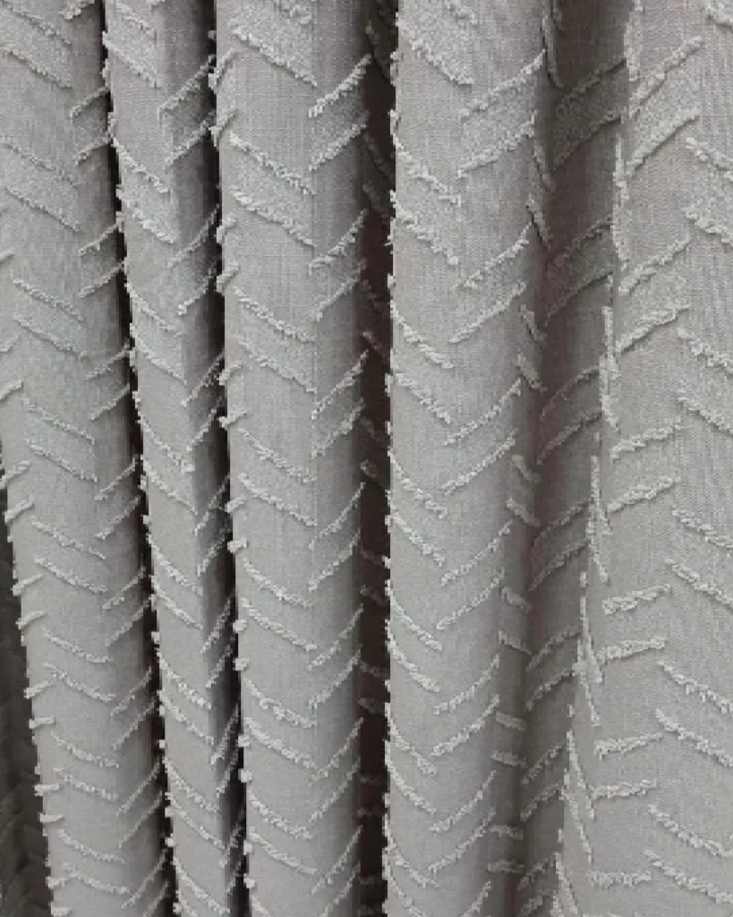 Perdeshop | Online Tül Perde, Fon Perde ve Aksesuarları grşi bohem zikzak desenli fon perde – Ütü gerektirmez pileli perde