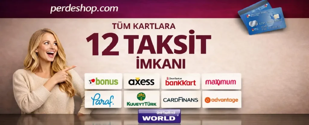 tüm kredi kartlarına 12 taksit imkanı