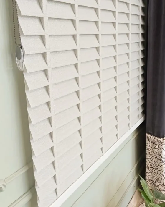 Perdeshop | İndirimli Perde Çeşitleri - Kaçırılmayacak Fırsatlar silüet perde bambu görünümlü krem kumaş jaluzi (Özel Ölçü) (kopya)